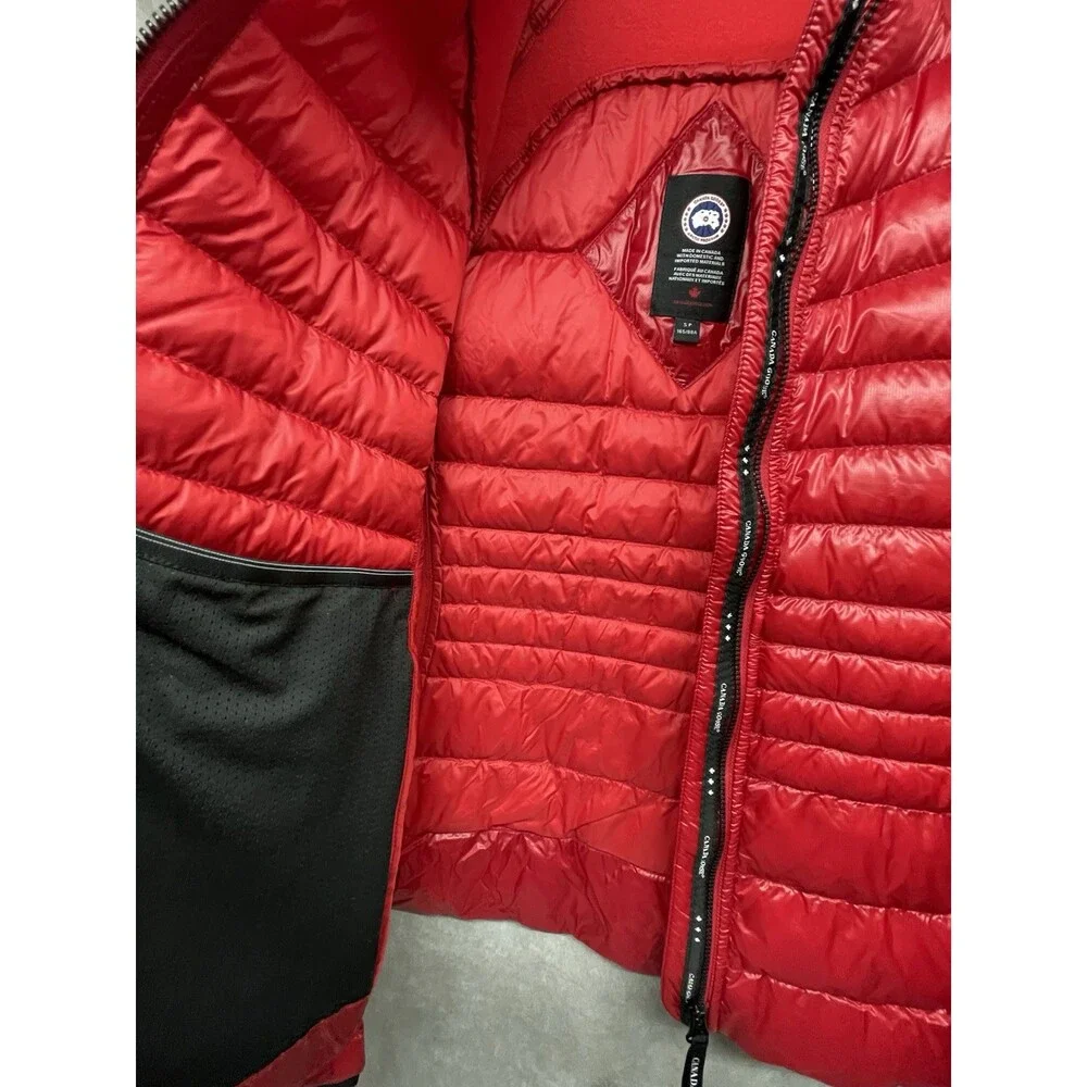CANADA GOOSE HYBRIDGE LITE HOODY RED 2712L SMALL PACKABLE DOWN JACKET (READ) - Picture 13 of 15